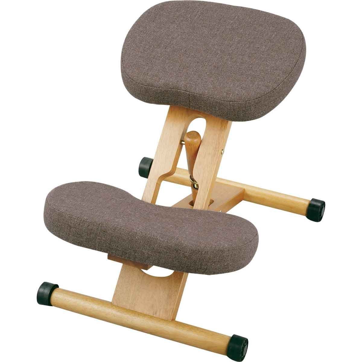 ブラウン 姿勢サポート 木材 幅48.5×奥行61-68×高さ43-64cm CH-88W(BR) プロポーションチェア 宮武製作所