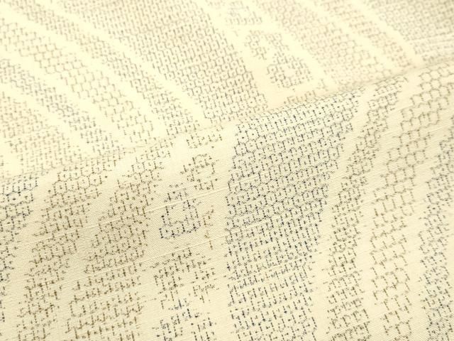 平和屋着物○結城紬 100亀甲 流水花文 正絹 逸品 DAAR4507tw 平和屋着物