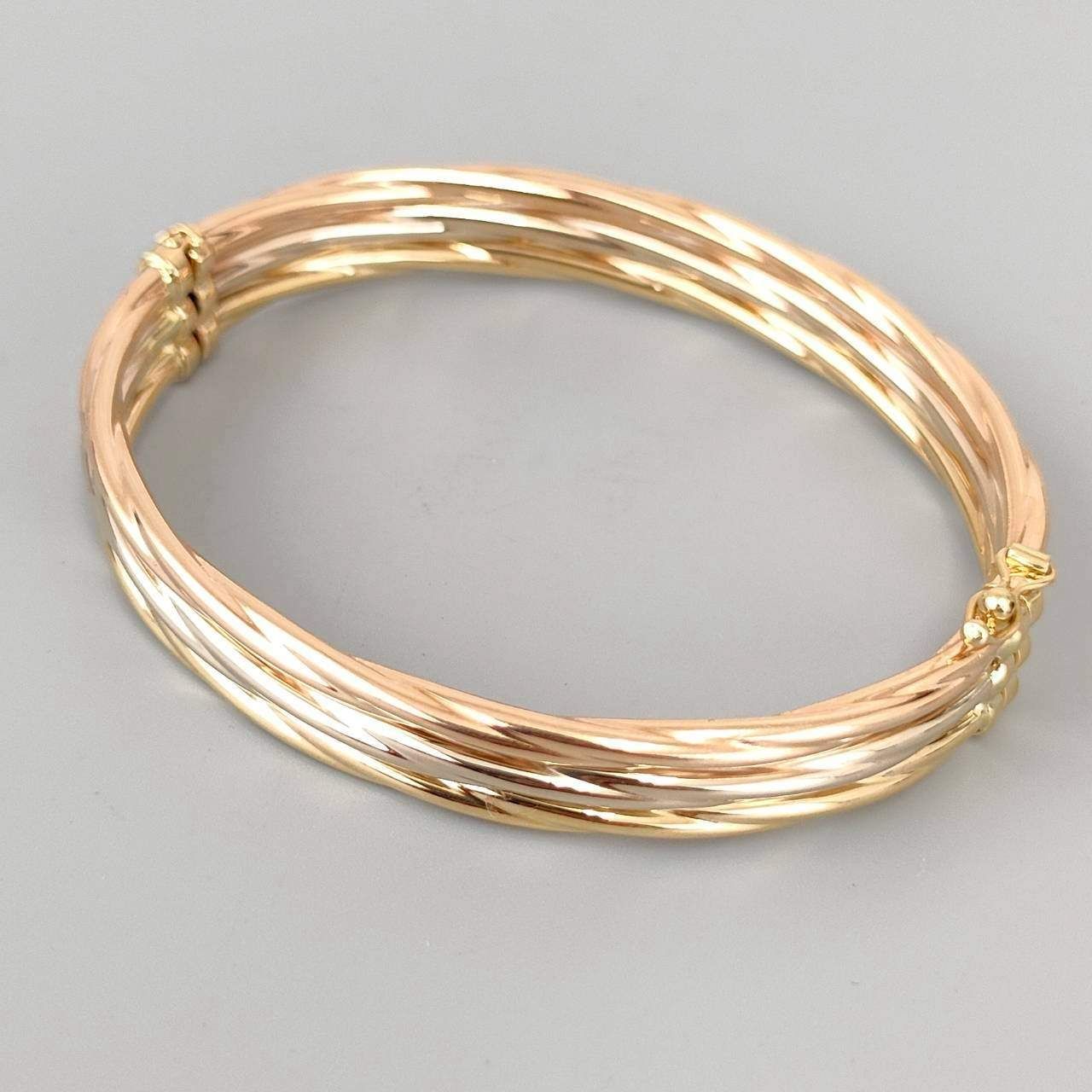 18金 K18 男女兼用 イタリー トリニティバングル 12.82ｇ D242