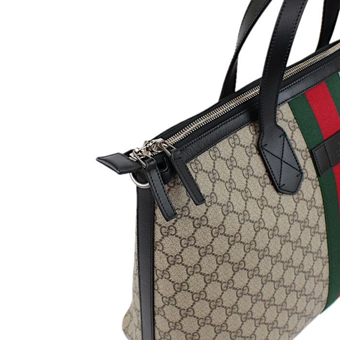 美品 グッチ GUCCI GGスプリーム PVC ブラック 黒 シェリー ショルダー