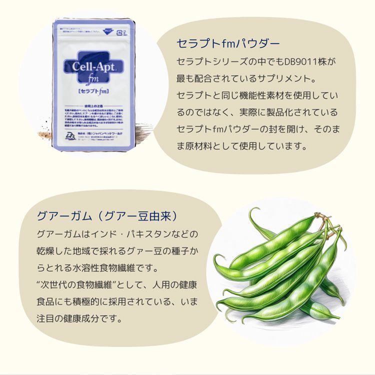 おいしいサプリ Cell-Apt Bits（セラプトビッツ）犬猫用 120g×2個