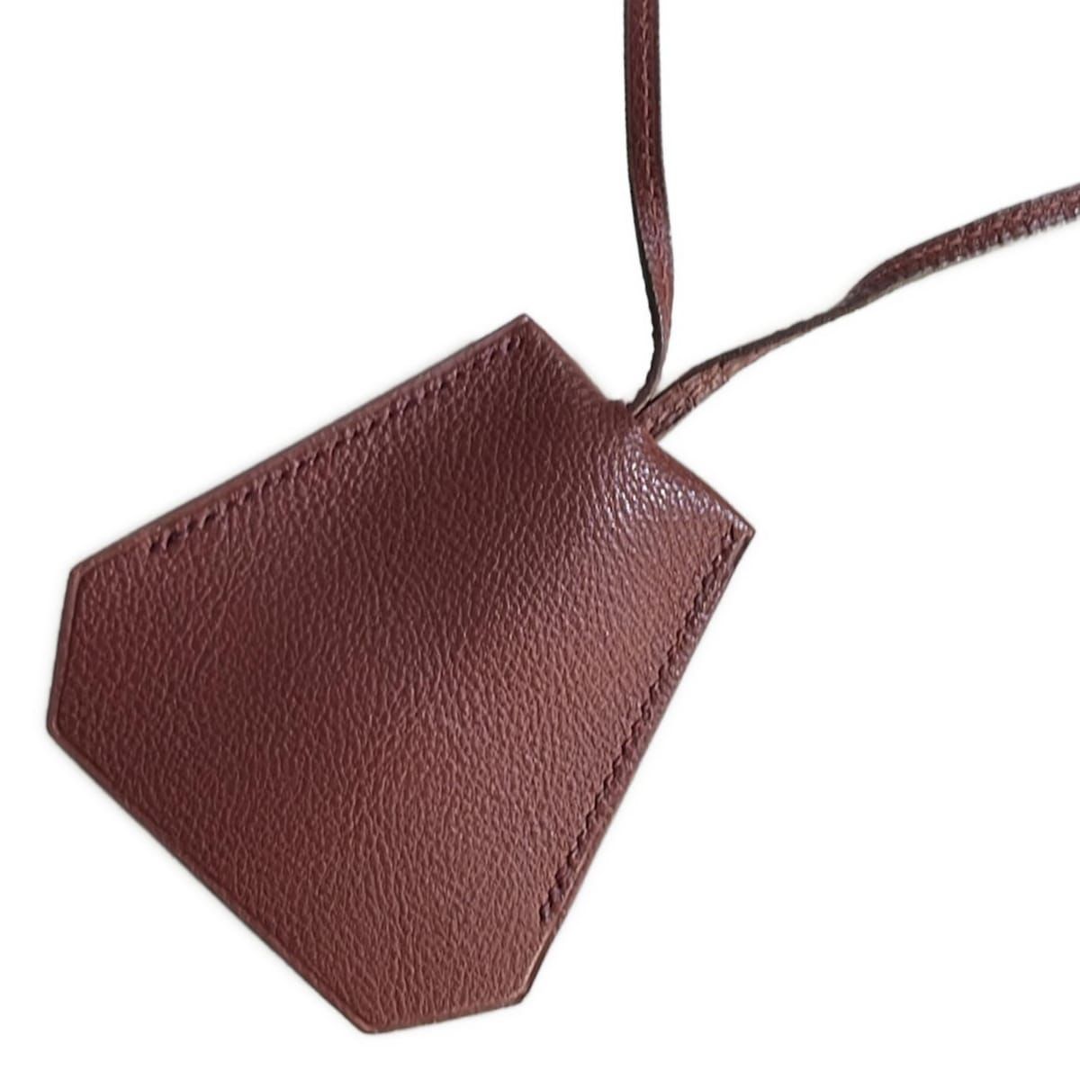 HERMES(エルメス) ネックレス美品 クロシェット レザー ダーク