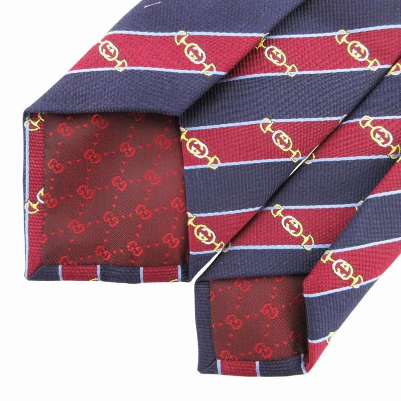 グッチ GUCCI REGGHIN ホースビット柄入り ネクタイ カジュアル