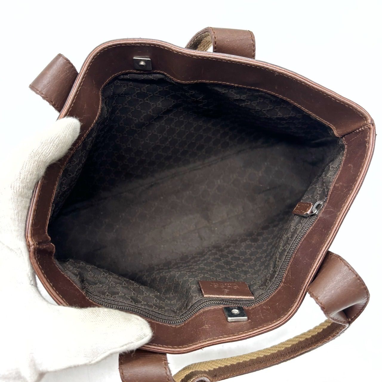 良品】 GUCCI グッチ シェリーライン ハンドバッグ ミニトート レザー 