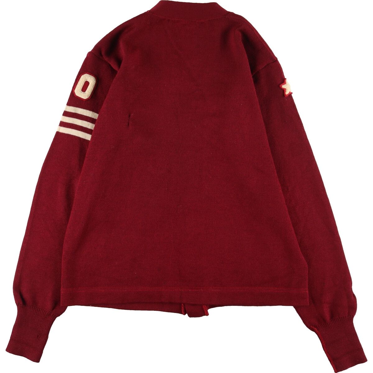 Dehen 60s レタードニット 長袖カーディガン 60年代 Dehen レタードニット ウール カーディガン