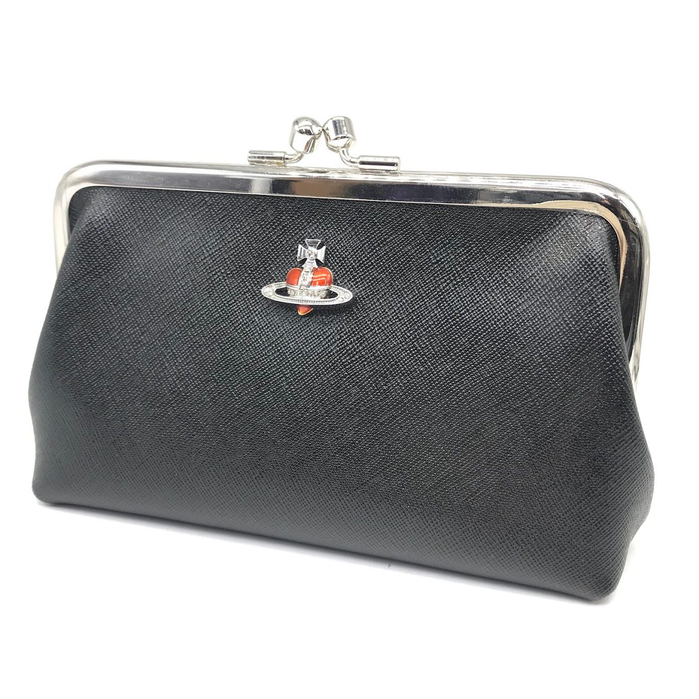 倉吉店】 中古 Vivienne Westwood | ヴィヴィアンウエストウッド ポーチ DIAMANTE ORB POUCH WITH METAL  CLASP がま口 52040050-42136 ブラック 【121】 - メルカリ