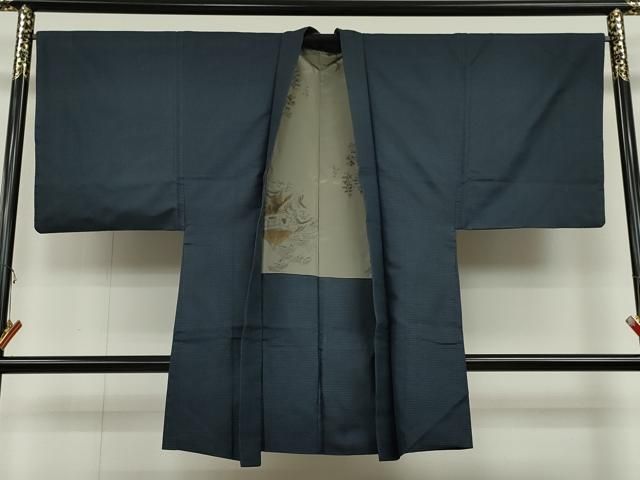 平和屋着物＃男性 長羽織 紬地 100亀甲 吉祥文 正絹 CAAT5749id