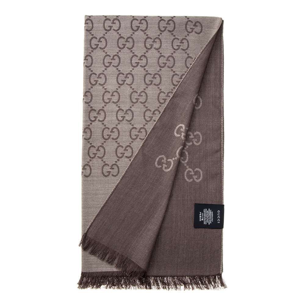 グッチ GUCCI GG柄 マフラー ブラウン 165904 3G646 9664 シルク 