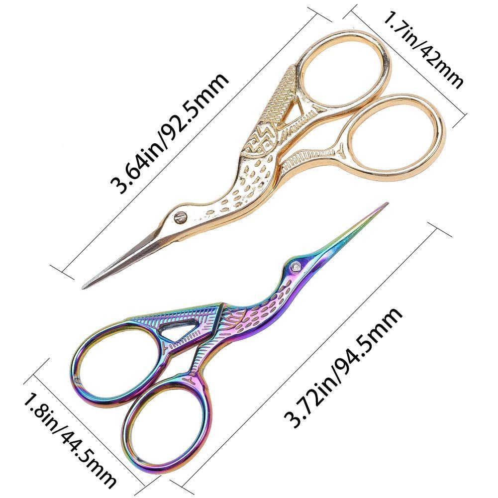 鶴 裁縫 小さい はさみ 縫製 はさみ 洋裁 ハサミ 針仕事 ハサミ 紙はさみ ハサミ・カッティングツール ハサミ 鋭いチタン刃 手芸用 はさみ  ハンドメイド セット ステンレス鋼 アンティーク 工芸 ヴィンテージ 糸切 刺繍ミシンはさみ 布 紙 刺繍 精密