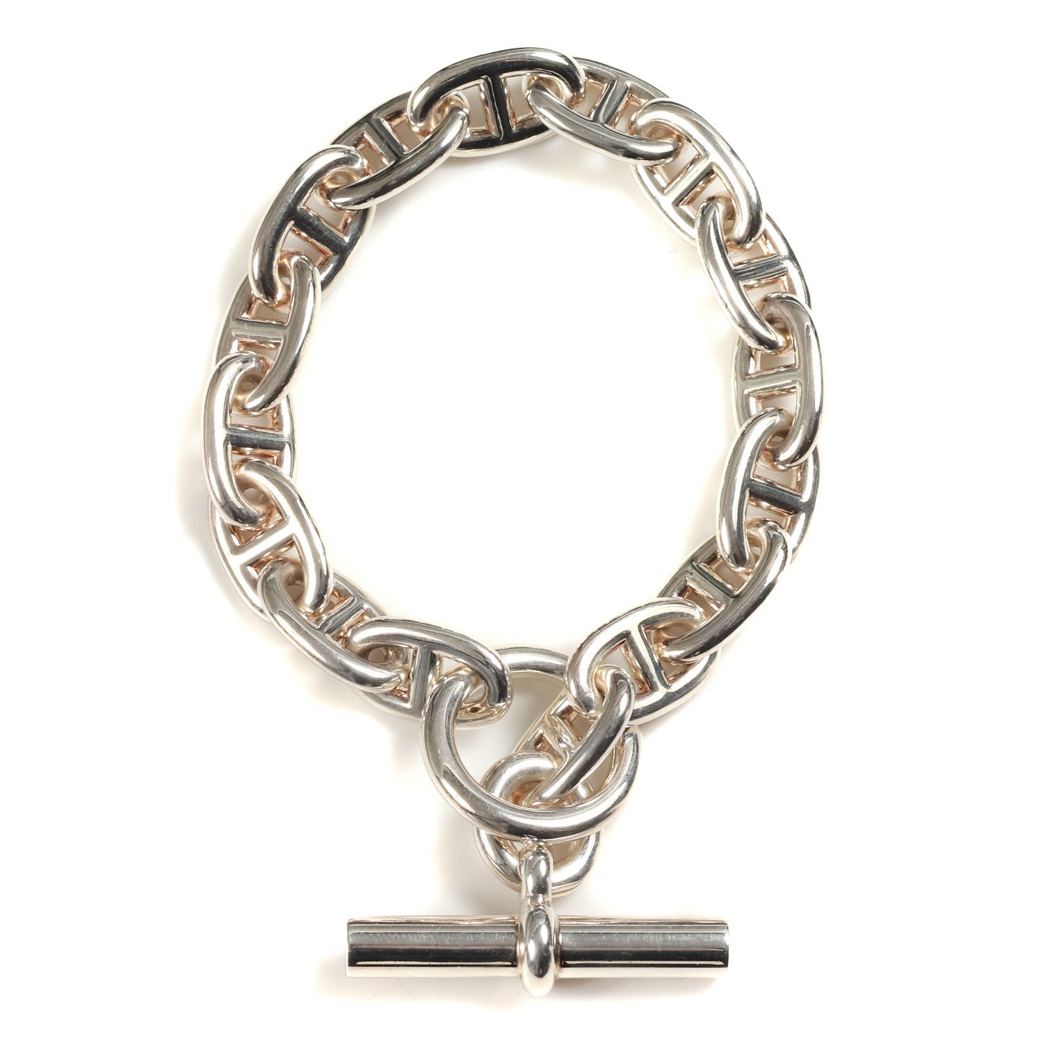 美品 HERMES エルメス シェーヌダンクル ブレスレット MM Chaine 