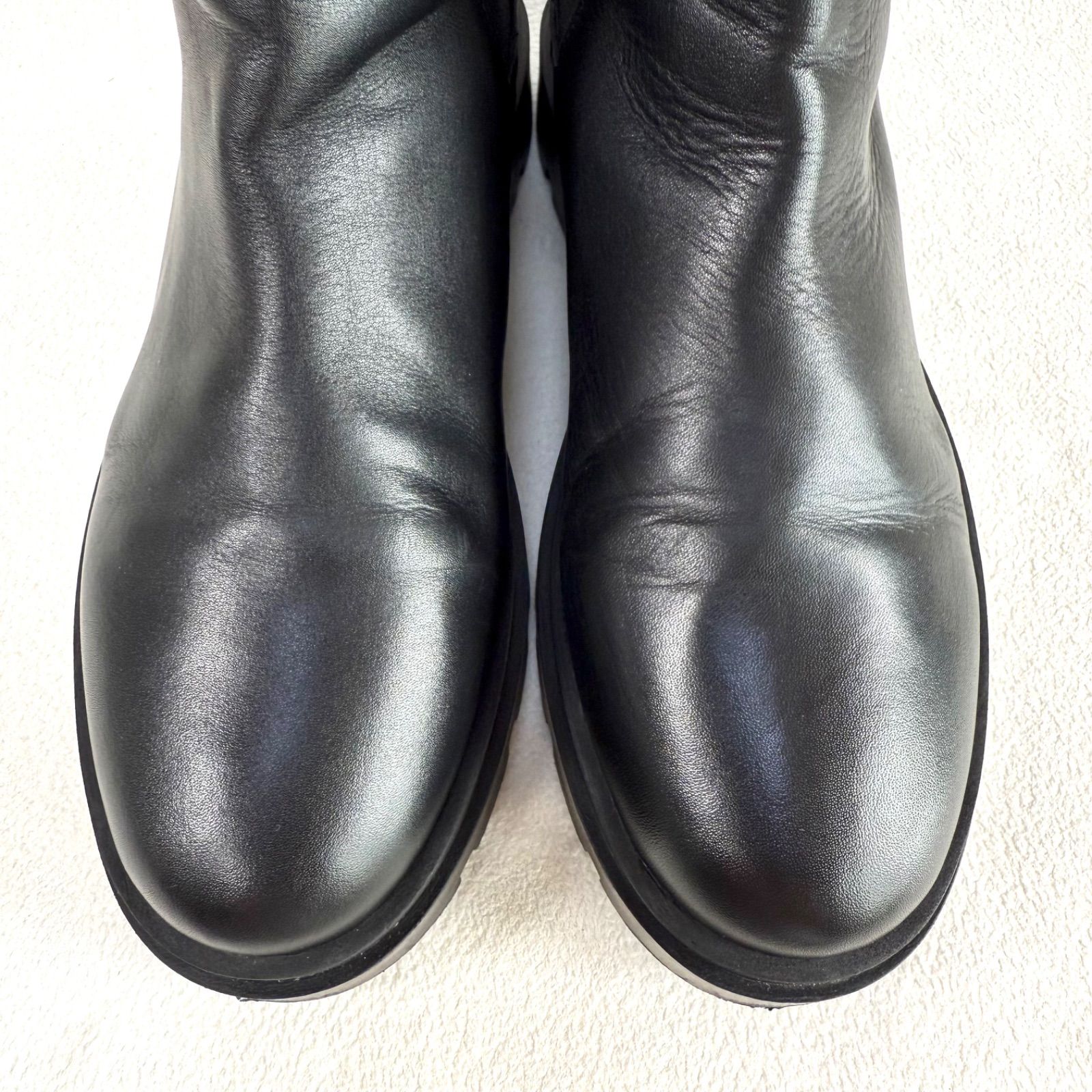 【FABIO RUSCONI】ファビオルスコーニ サイドゴアブーツ ブラック38 ○ファビオルスコーニ FABIO RUSCONI サイドゴアショートブーツ