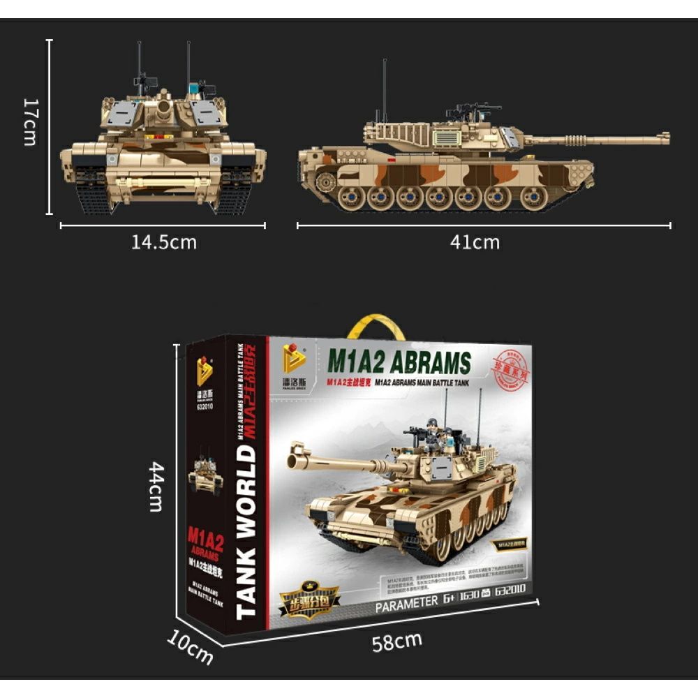 レゴ互換 ブロック Ｍ１Ａ２エイブラムス 戦車 １６３０ピース yuming社製 - メルカリ