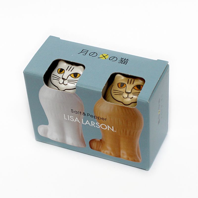 新品】月のメの猫/ソルト＆ペッパー/リサ・ラーソン/塩/しお