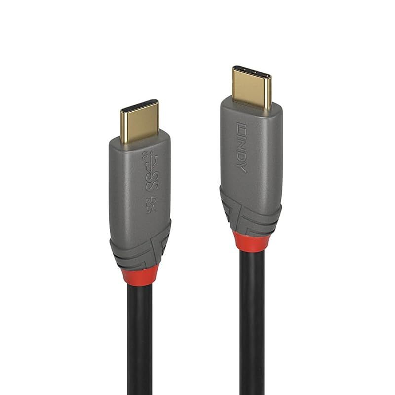 LINDY 1m ANTHRA LINE USB3.2 Gen2x2 Type-Cケーブル+PDスマートチップ (型番:36901)