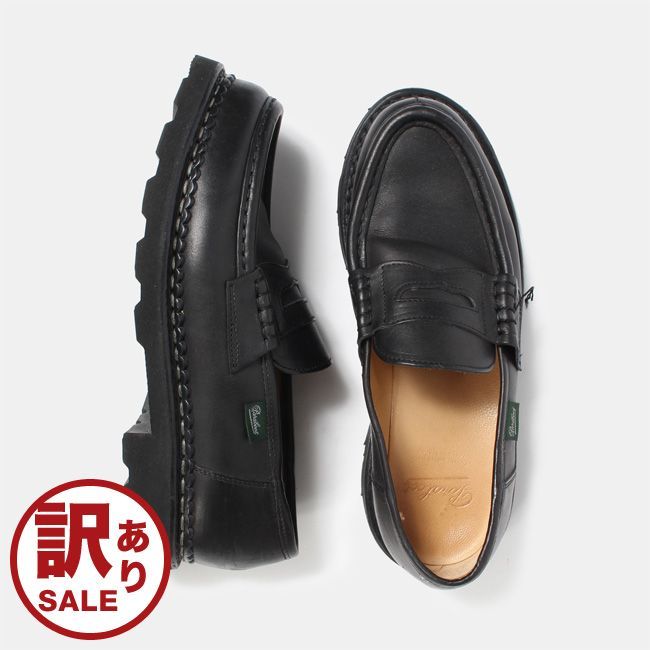 【訳あり商品】パラブーツ Paraboot ランス REIMS ローファー レザーシューズ 革靴 ノワール Lisse Noir