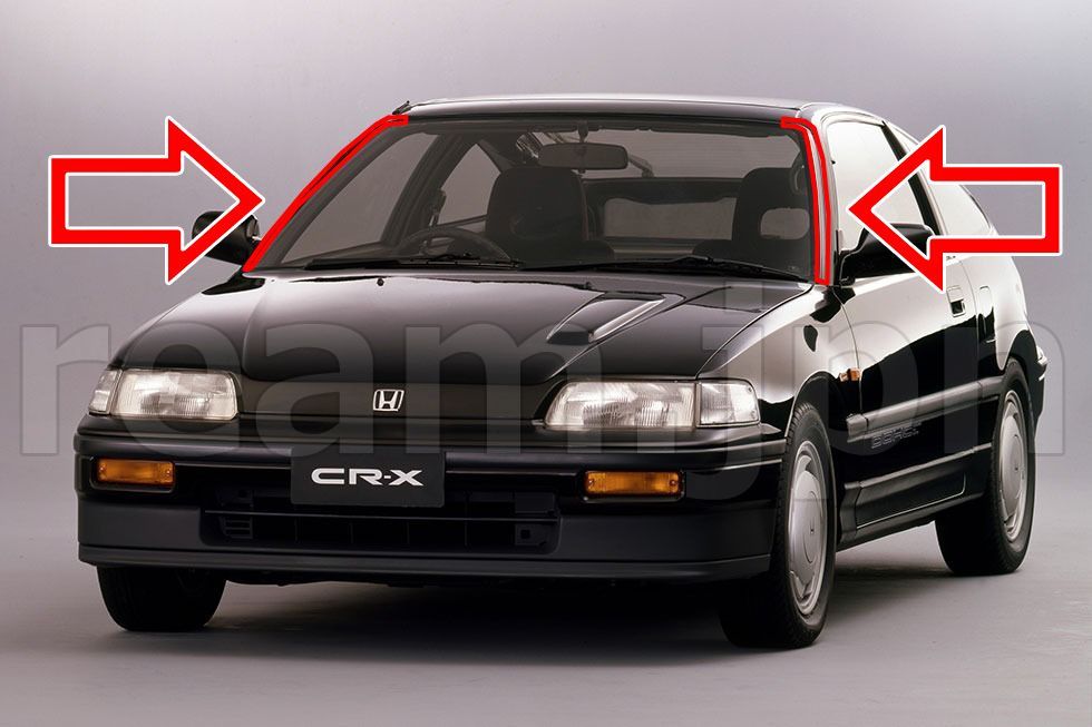 新品 ホンダ純正 CR-X CRX フロントガラス モール 左右 ウィンド  