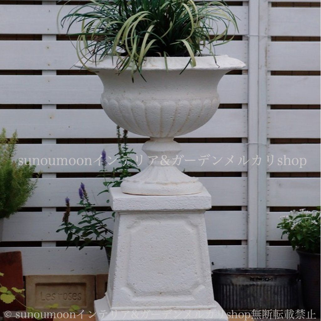 インテリア 庭の装飾 お洒落 おしゃれ ガーデンオブジェ プランター ヴィンテージ調 ローマ風 ホワイト 白 アイボリー 柱 寄せ植え 鉢植え 多肉植物 ガーデニング 雑貨 ガーデン雑貨 ガーデンインテリア ガーデン 8-14