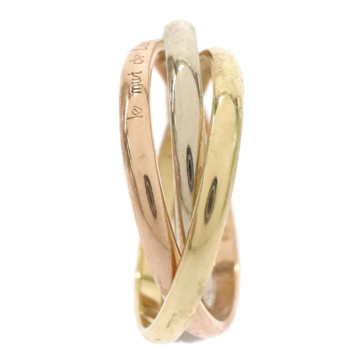 ◎Cartier カルティエ　K18YGイエローゴールドC2リング　51号750 Cartier カルティエ 750 K18 18金 ピンクゴールド イエロー