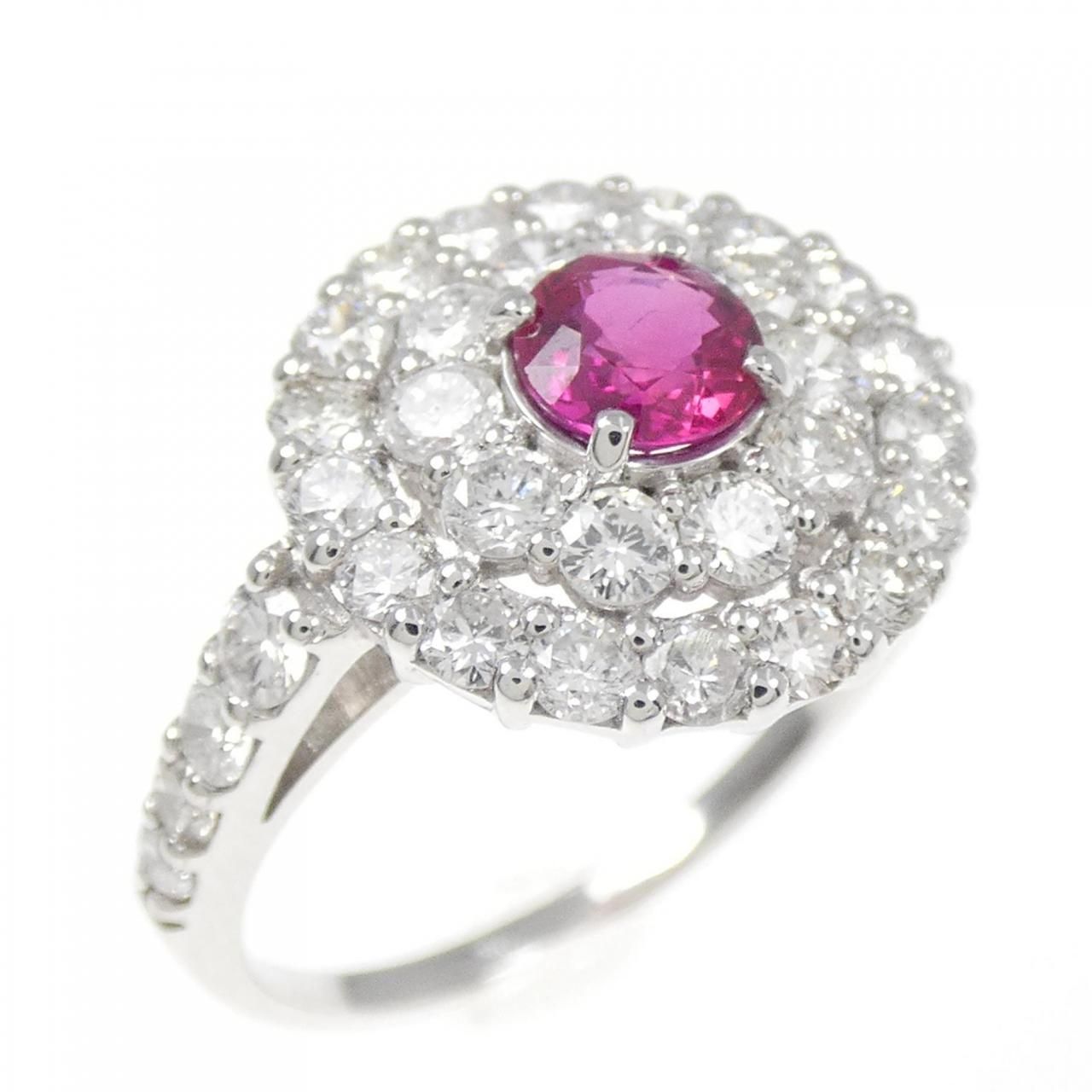PT950 ルビー リング 0.47CT