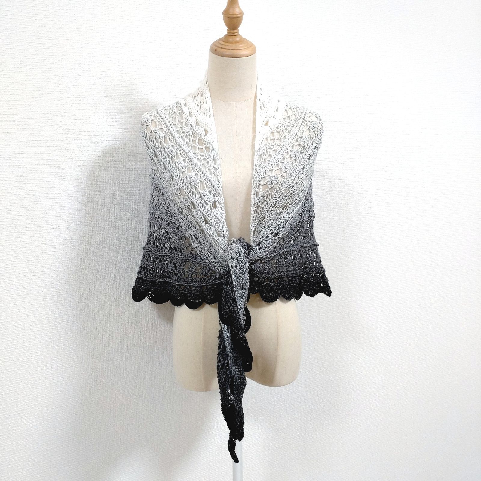 ちいめろ...*゜様専用ページ　バレエショール　三角ショール　ピンク系 三角ショール ショール ストール バレエショール 年中使用可グレー