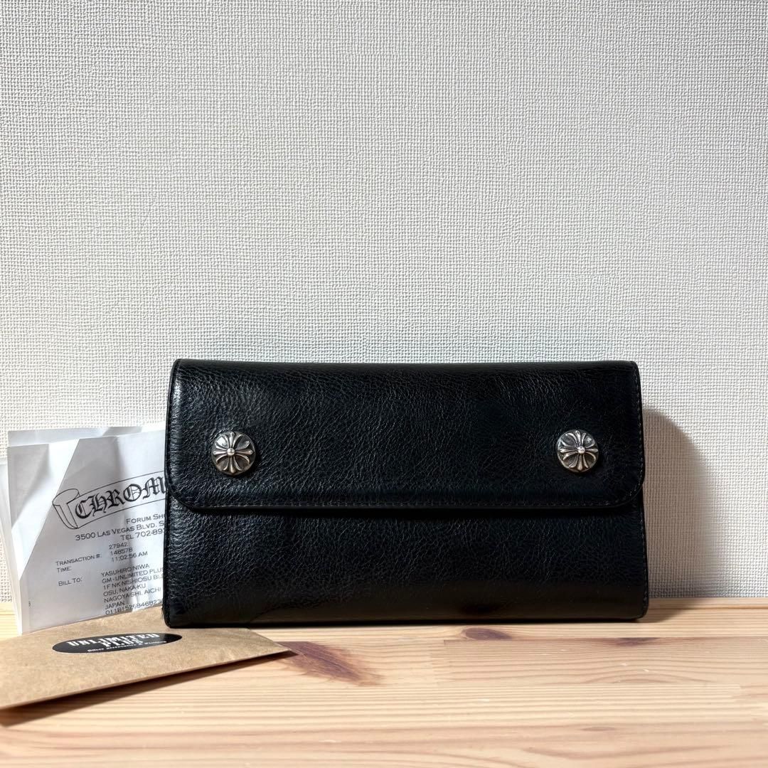 自然光撮影・極美 CHROME HEARTS WAVE WALLET 長財布 - メルカリ