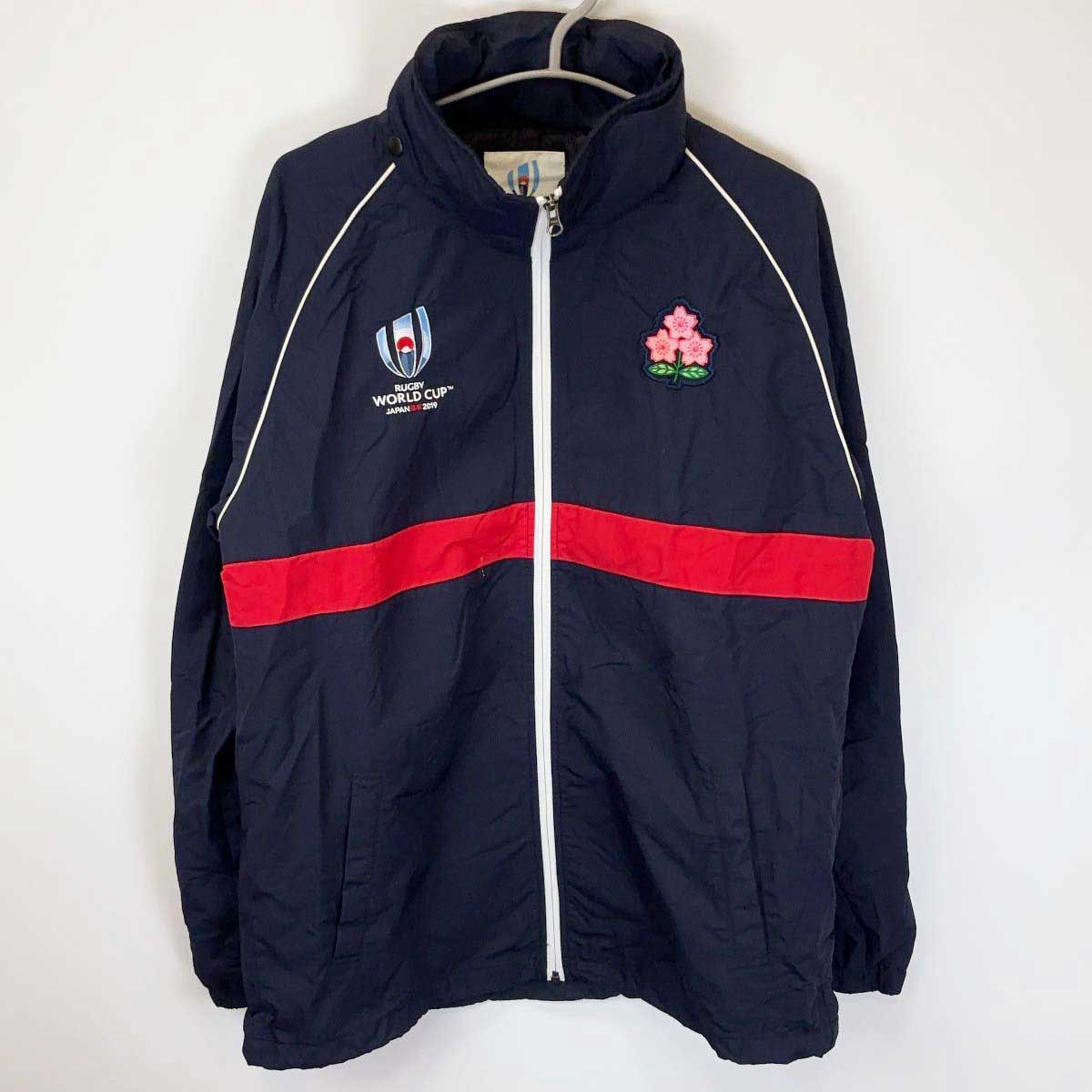 カンタベリー ラグビー日本代表 ワールドカップ2019 ジップアップジャケット RWC2019 XL ネイビー VWT79263 CANTERBURY ウインドブレーカー ウォームアップ