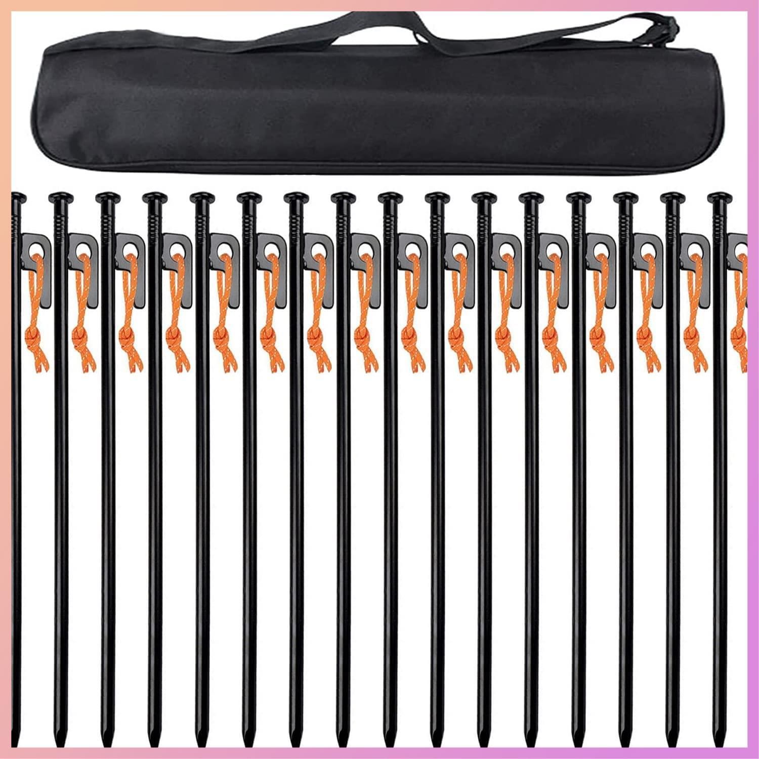 新着商品】4本/6本/8本セット タープ用20/24/30/35/40㎝ テント用 固定ロープ付き チタン製 ペグ Soomloom  Amazon.co.jp: Soomloom ペグ チタン製 固定ロープ付き テント用 タープ用20㎝ 4本/8本/16本セット (20㎝3本セット収納袋無し)  : スポーツ＆アウトドア