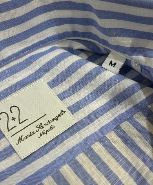 100%本物保証! ♥ Maria Santangelo マリア サンタンジェロ | ドレスシャツ | Mサイズ | サックス