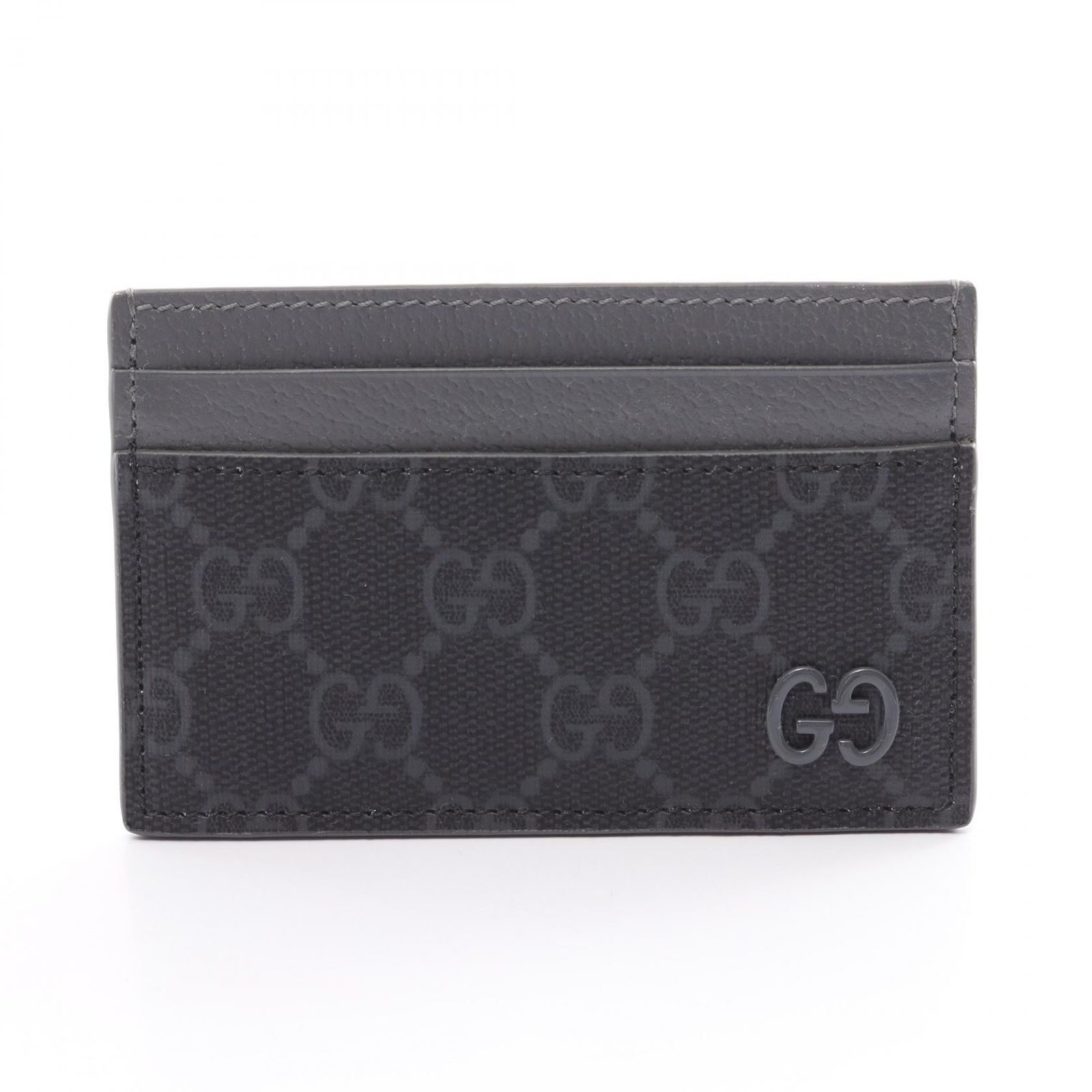 グッチ GUCCI カードケース GGスプリーム 768248FACQC1048 ブラック|グレー PVCコーティングキャンバス レザー カードケース メンズ