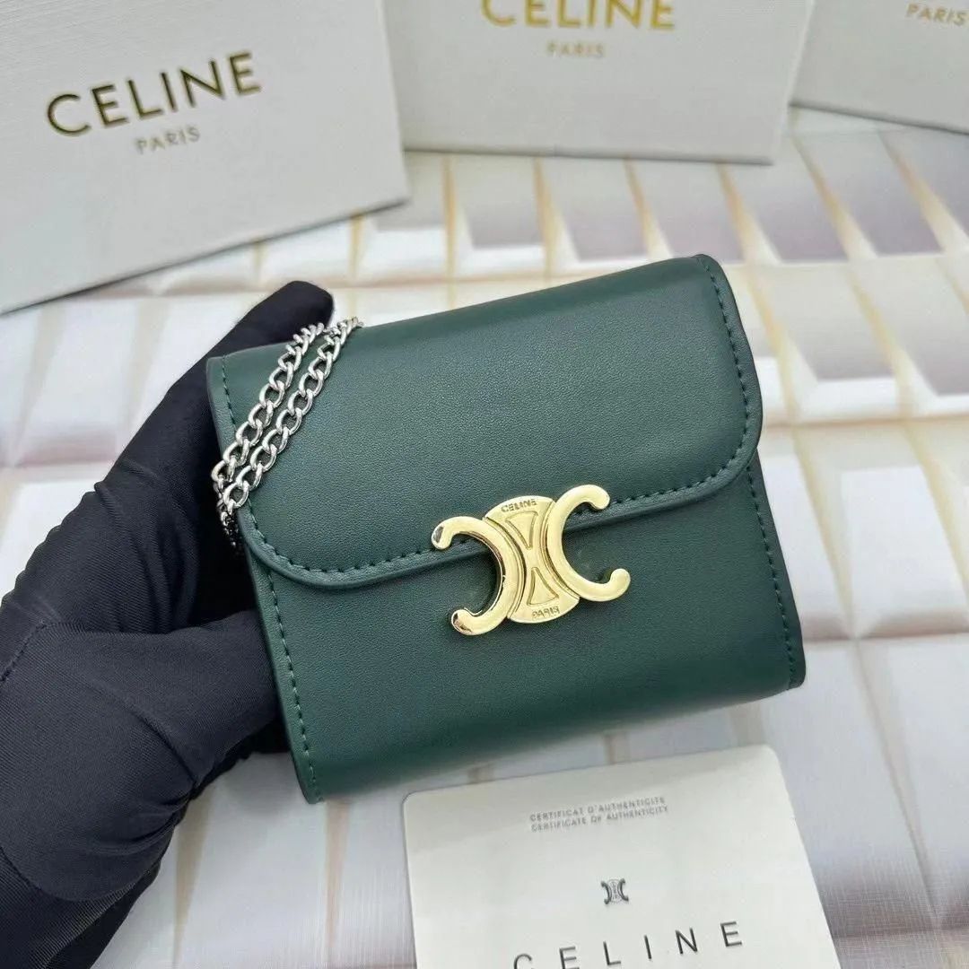 期間限定格安✨セリーヌ celine 財布三つ折り財布トリオンフ インク