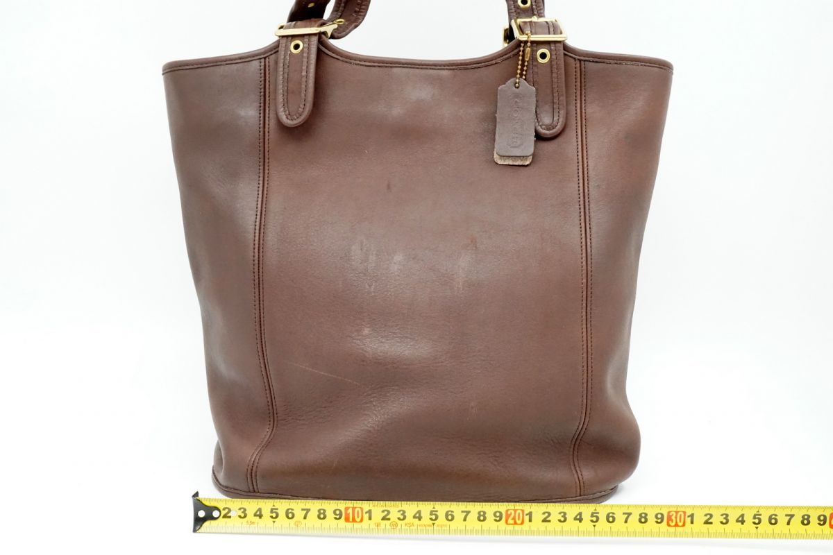 コーチ ヴィンテージ ハンドバッグ トート 9090 Unisex メンズ レザー 茶 ブラウン COACH 3999h DECORATOM_COM_BR