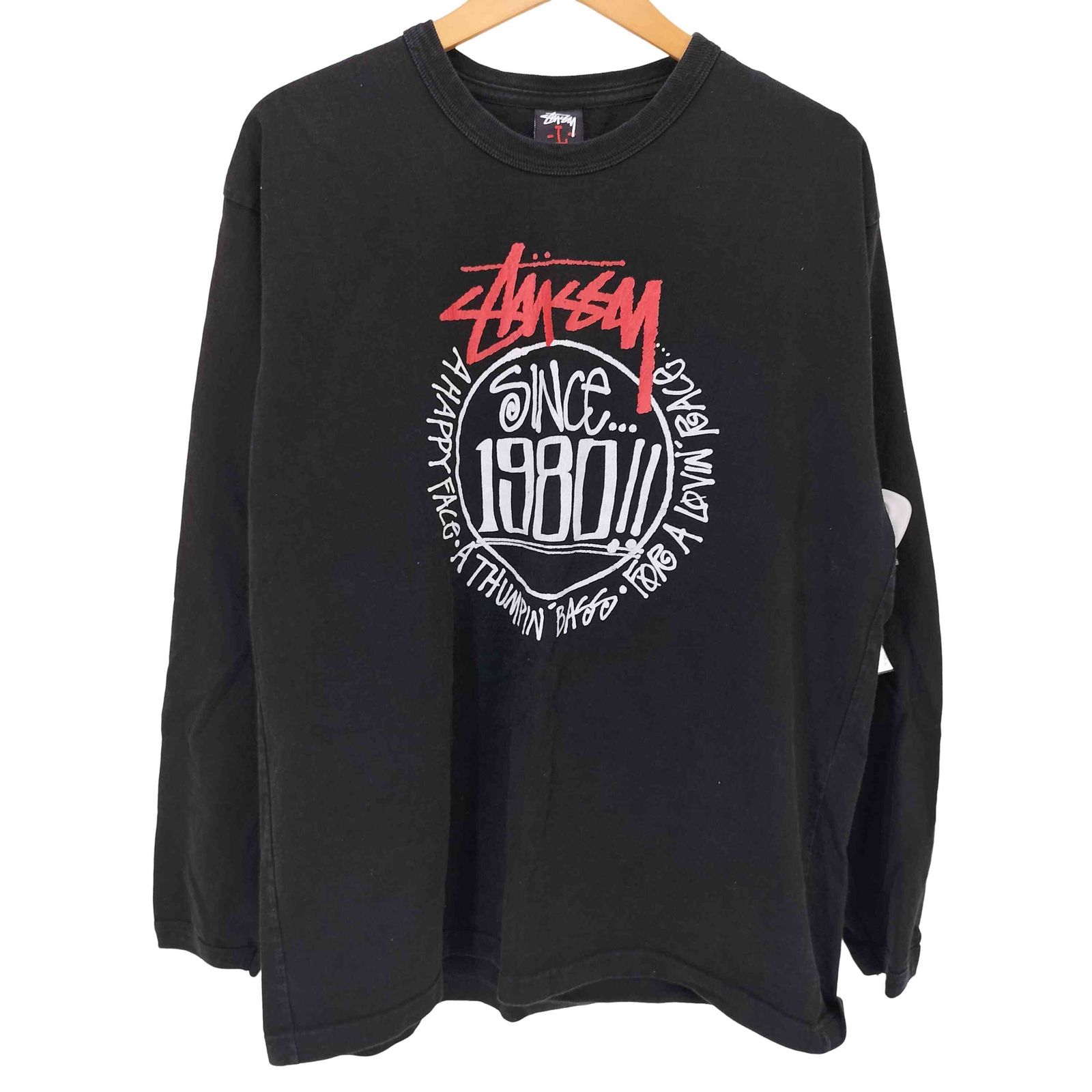 ステューシー Stussy フロントロゴプリント L/SクルーネックTシャツ メンズ JPN：L 