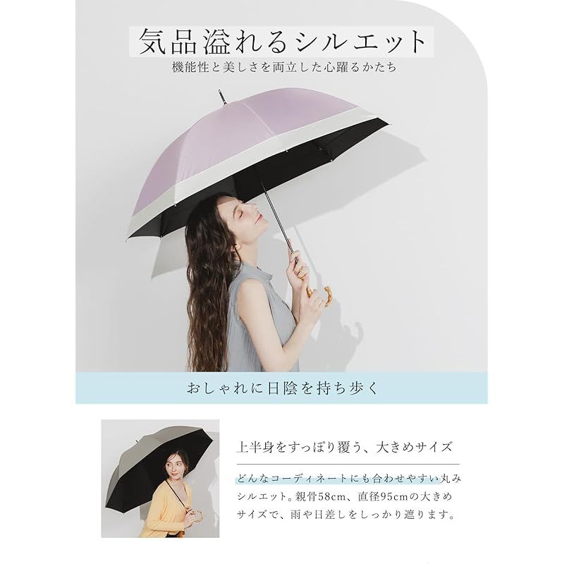 matti totti 日傘 長傘 晴雨兼用 レディース 2.ブラック 親骨 58cm P-A0013B-0101 NEXPOTALLINN_EU