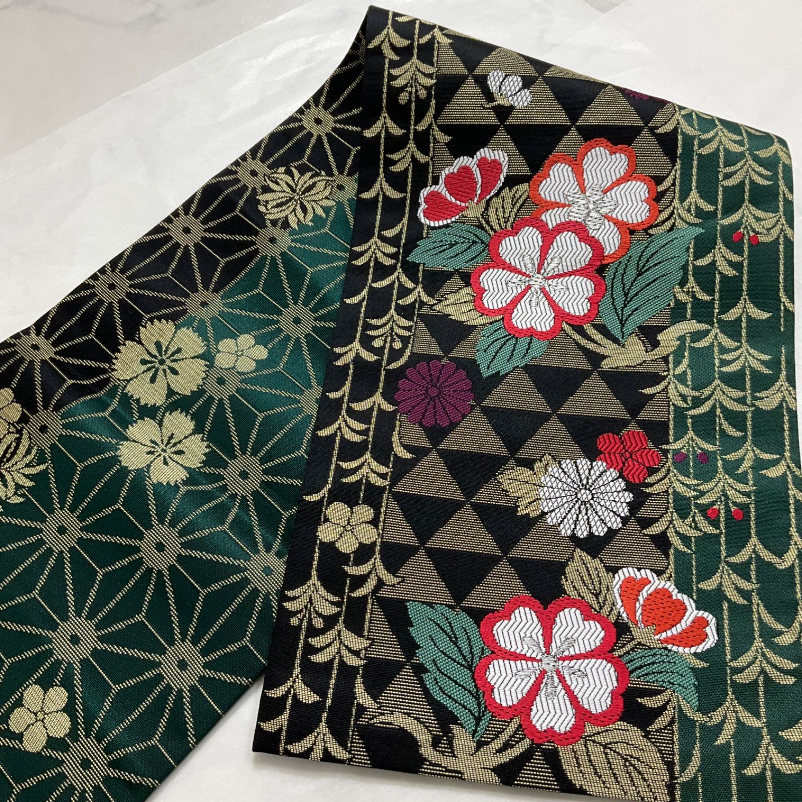 kimono+one○未使用同然○最高級西陣織○正絹○リバーシブル○手織○長