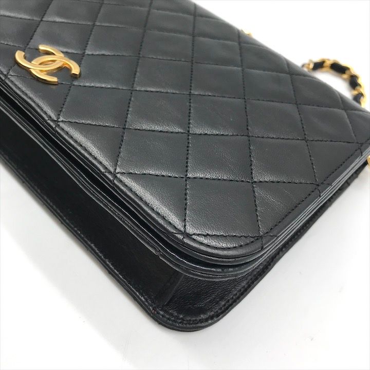 CHANEL シャネル ココマーク プッシュロック マトラッセ ラムスキン チェーン バッグ ブラック ブランド 鞄 Bag k6429