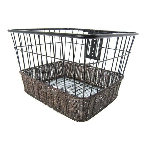 【新品・3営業日で発送】サギサカ アシスト兼用藤風前カゴ 電動用 籐風