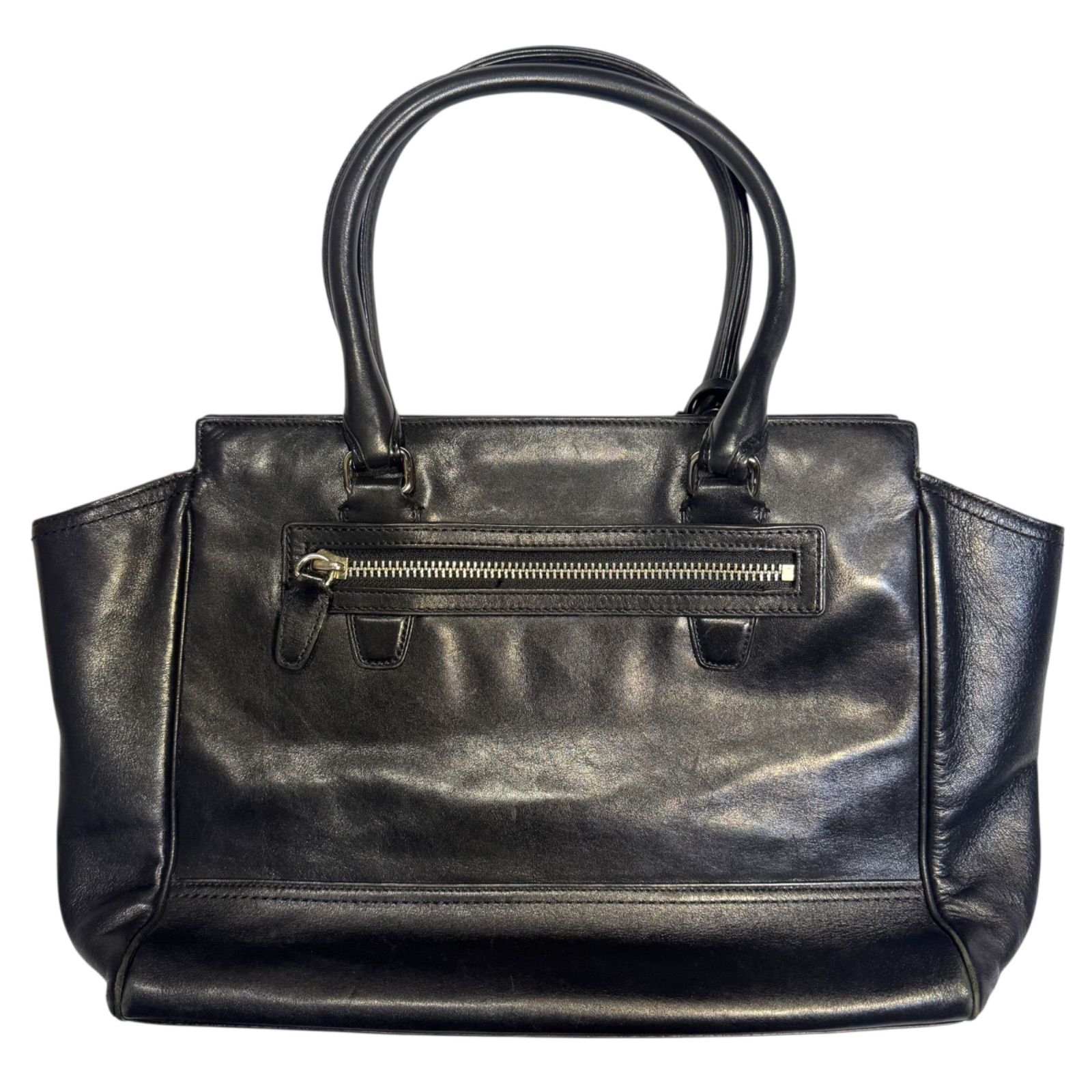 極美品 COACH コーチ ハンドバッグ レザー ブラック　タッセル □美品□ COACH コーチ キャンバス×レザー タッセル ワン