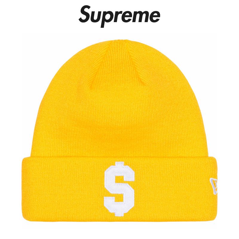 シュプリーム ビーニー Supreme New Era $ Beanie Gold ニット帽 Sロゴ