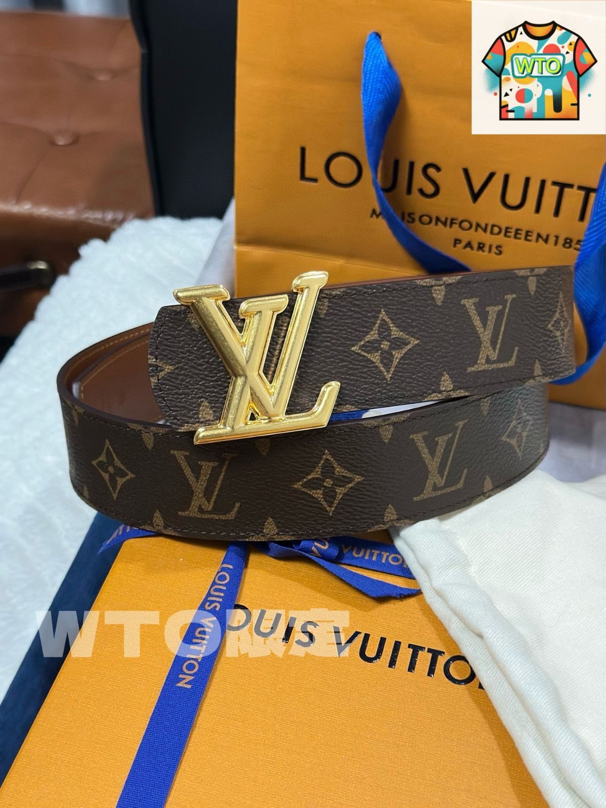 LOUIS VUITTON ルイ ヴィトン バックル MY LV BELT ウッド
