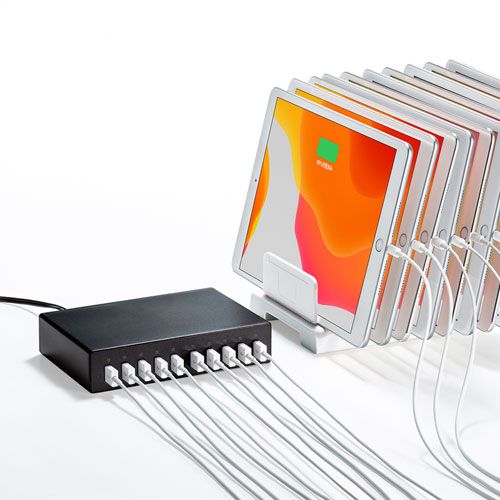 サンワサプライ USB充電器 10ポート 合計20A 高耐久タイプ ACA-IP68