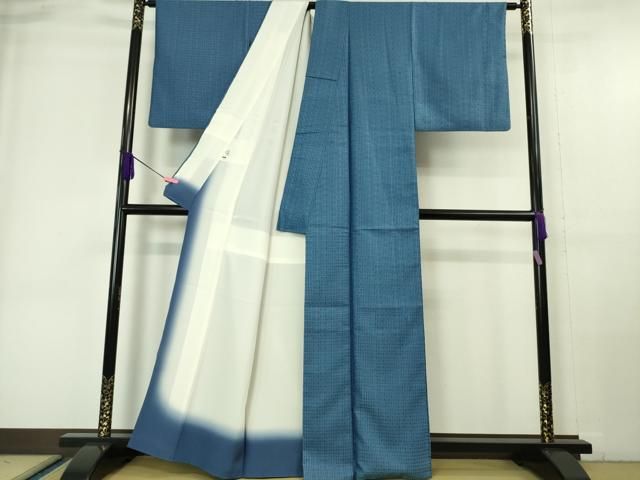 平和屋本店□極上 紬 花織 藍香房 天然藍染 逸品 DZAA6388kh5 - メルカリ
