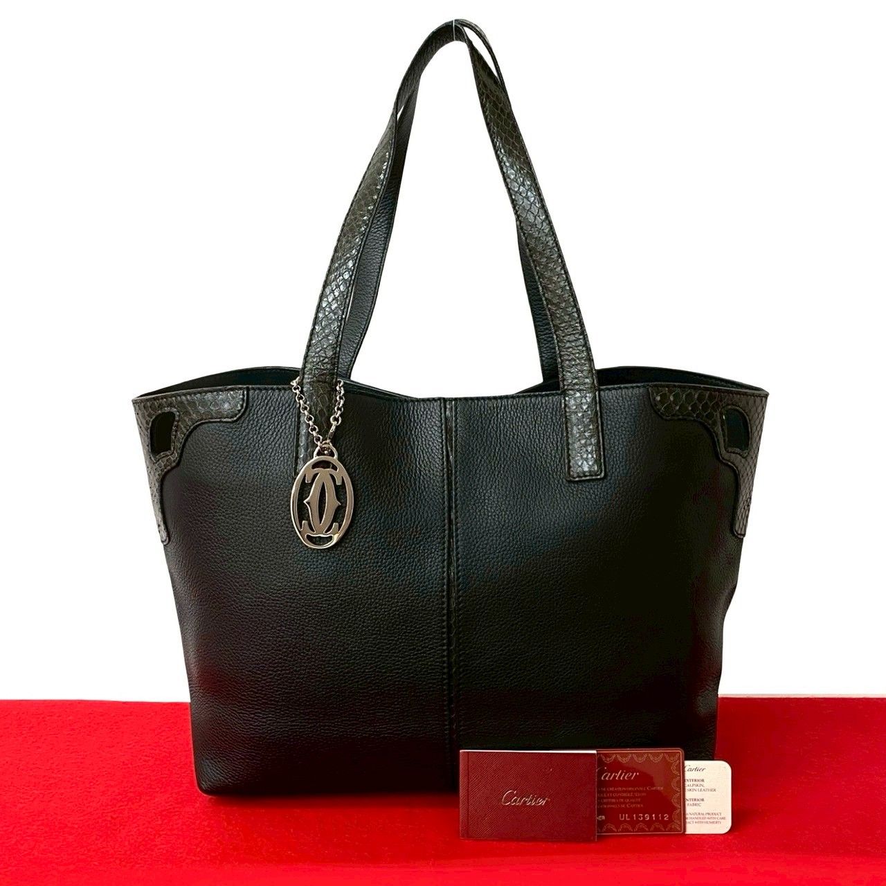 極 美品 CARTIER カルティエ マルチェロ ドゥ カルティエ パイソン 