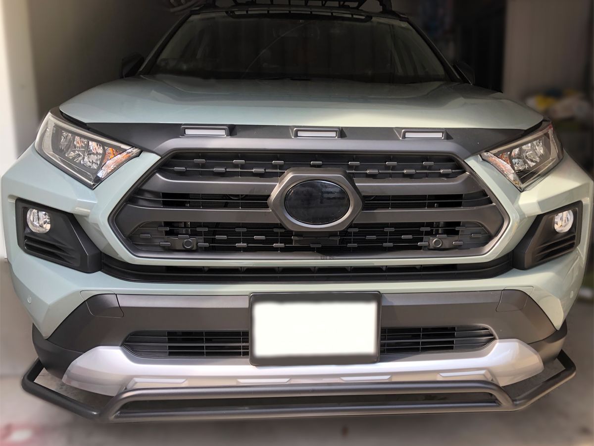 Tint+何度も貼れる エンブレム スモークフィルム RAV4 50系(ブラックスモーク5％) MXAA52/MXAA54/AXAH52/AXAH54 ラブ4 rav4
