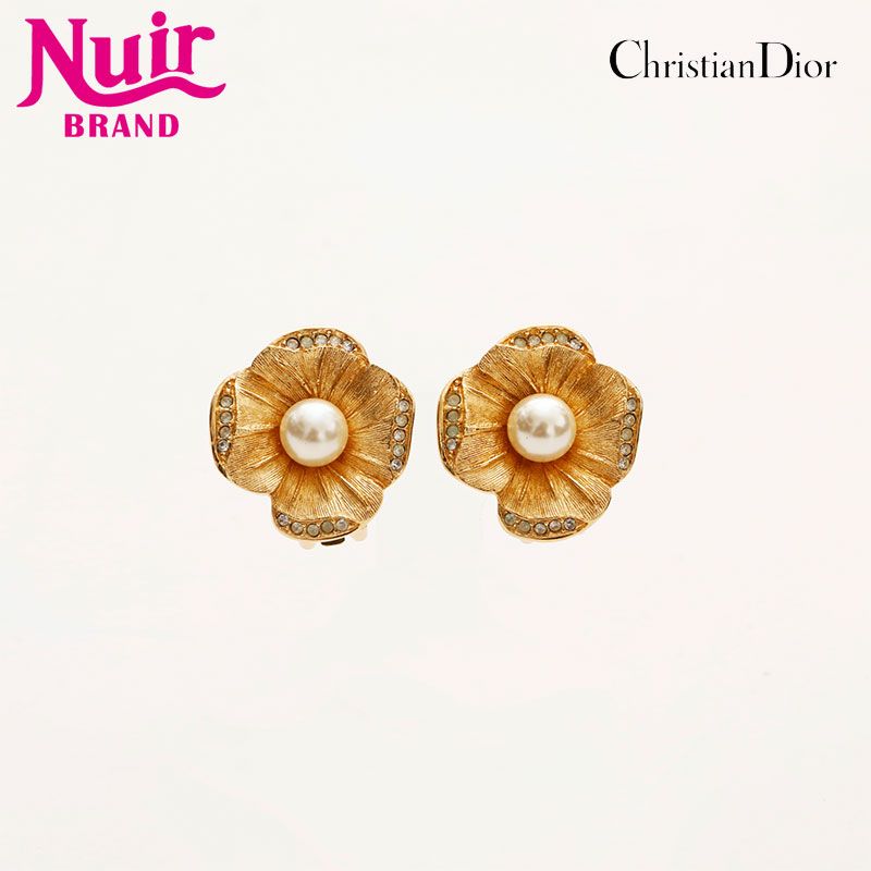 ディオール イヤリング ヴィンテージ dior フラワー アクセサリー 80's