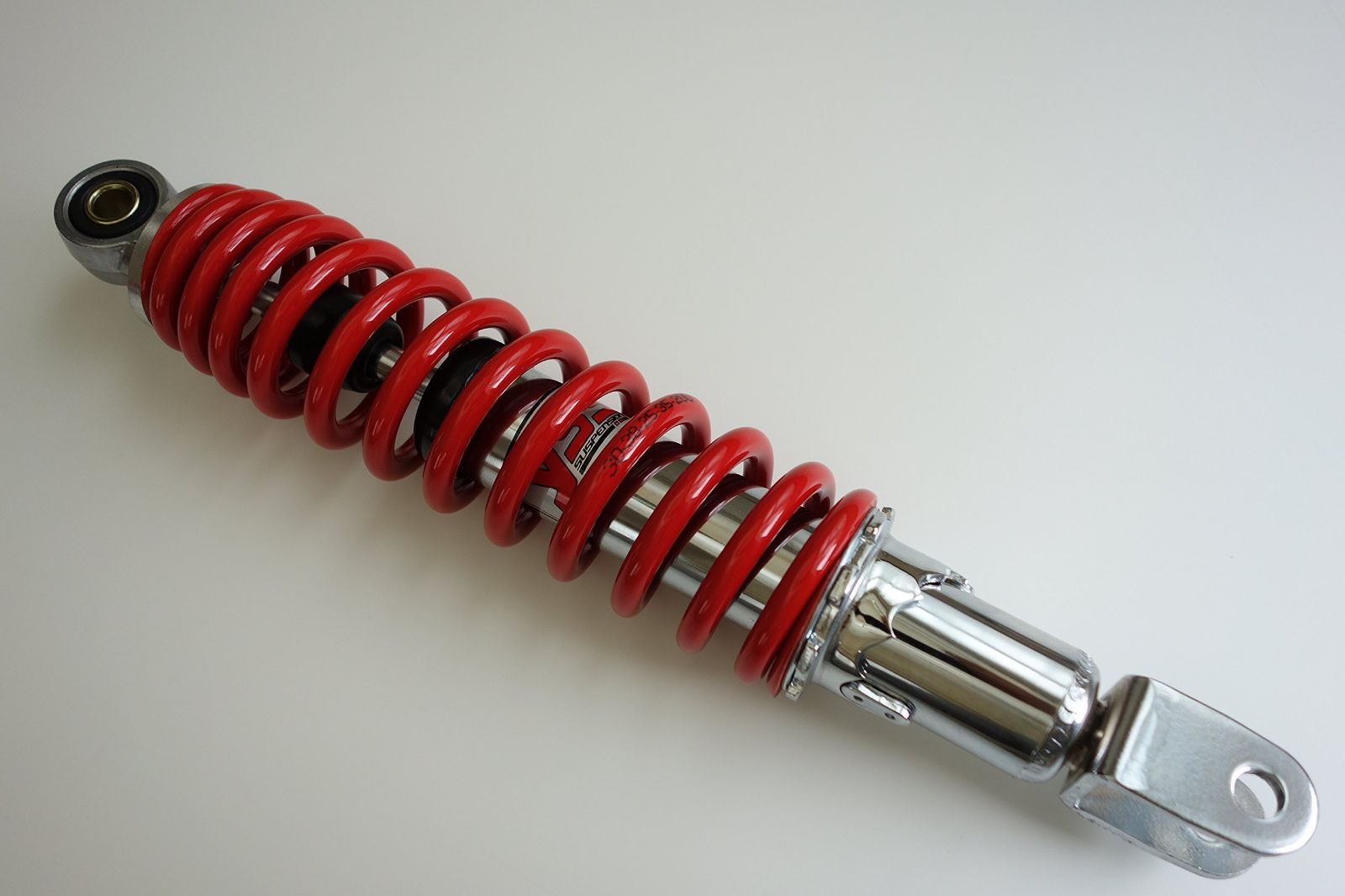 人気 リアサスペンション アドレスV125|G|S クローム|レッド 5段階式スプリングプリロード V125-315-RED