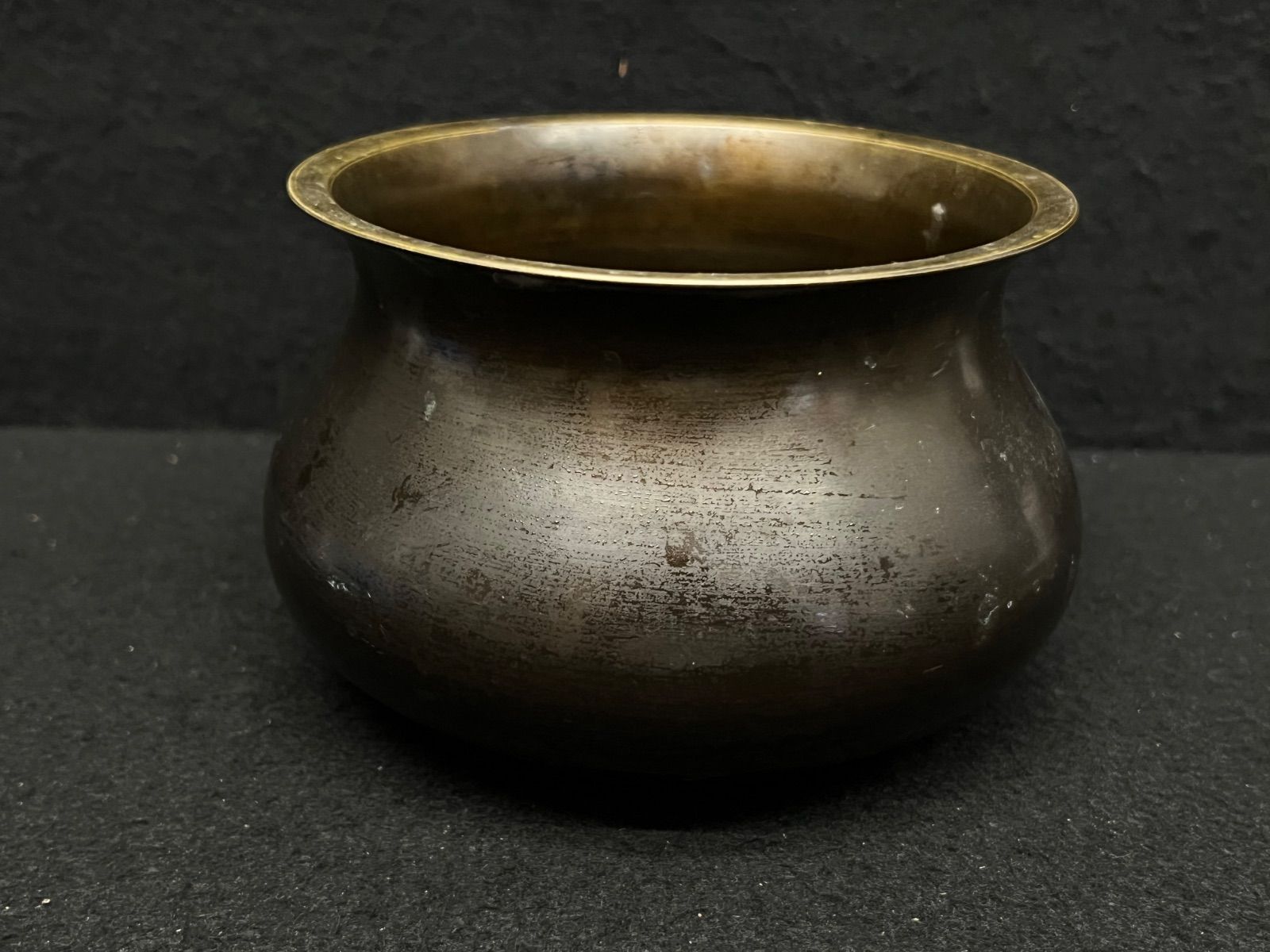唐銅建水 】 茶こぼし茶道具 骨董品 青銅 唐銅 唐銅建水