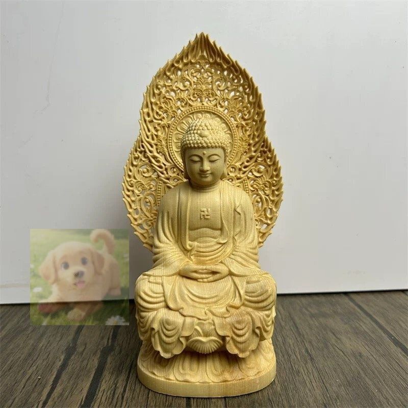 上品 仏教 薬師如来座像 精密彫刻 仏師で仕上げ品 彫刻 薬師如来