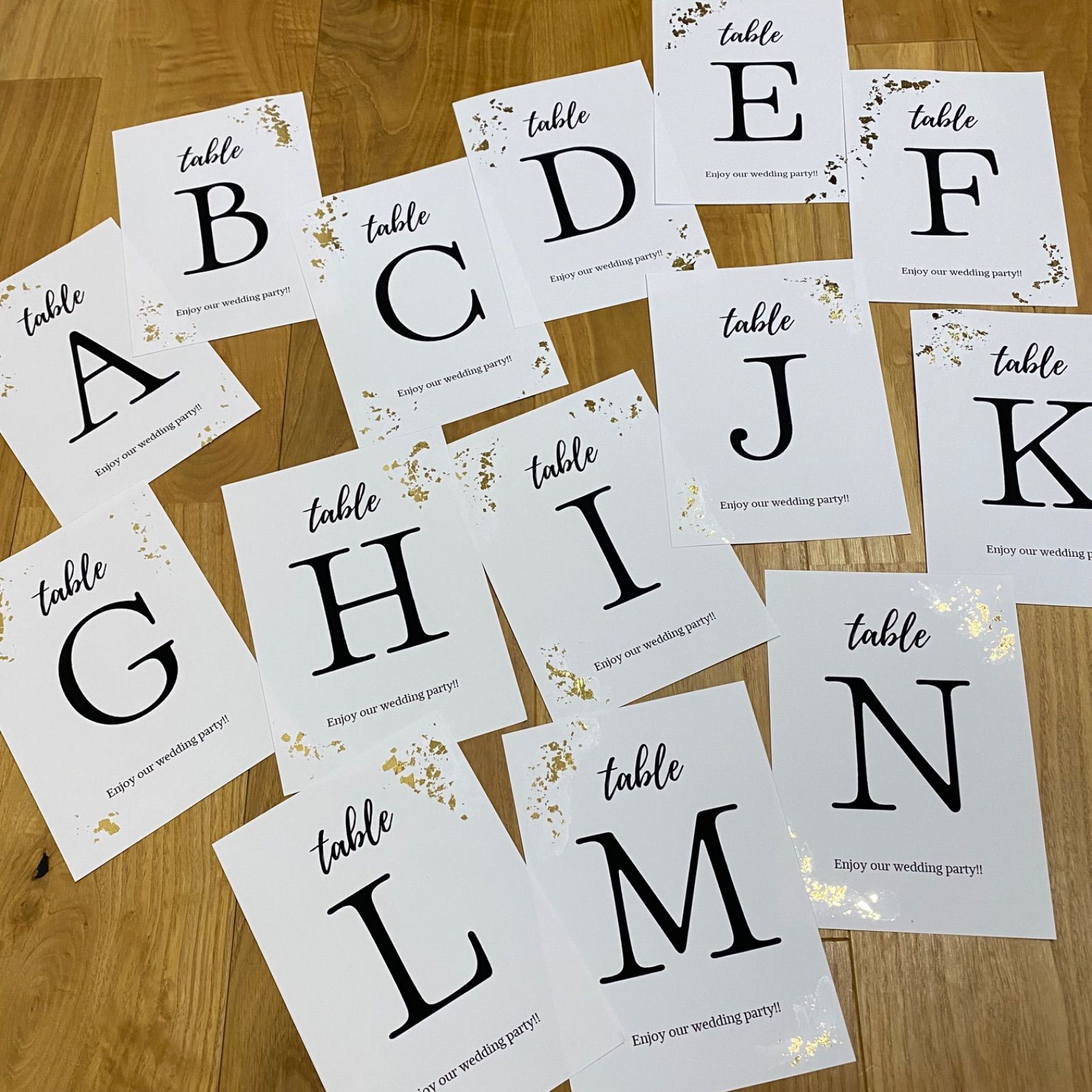 人気𝐍𝐨. 𝟏】ウェディング テーブルナンバー14枚 ペーパー