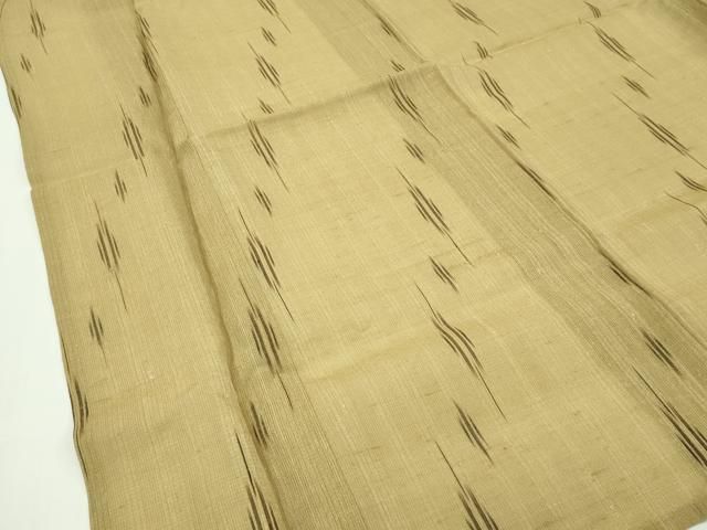 平和屋2□極上 夏物 東郷織物謹製 本場大島紬 夏大島 観世水 百入茶色