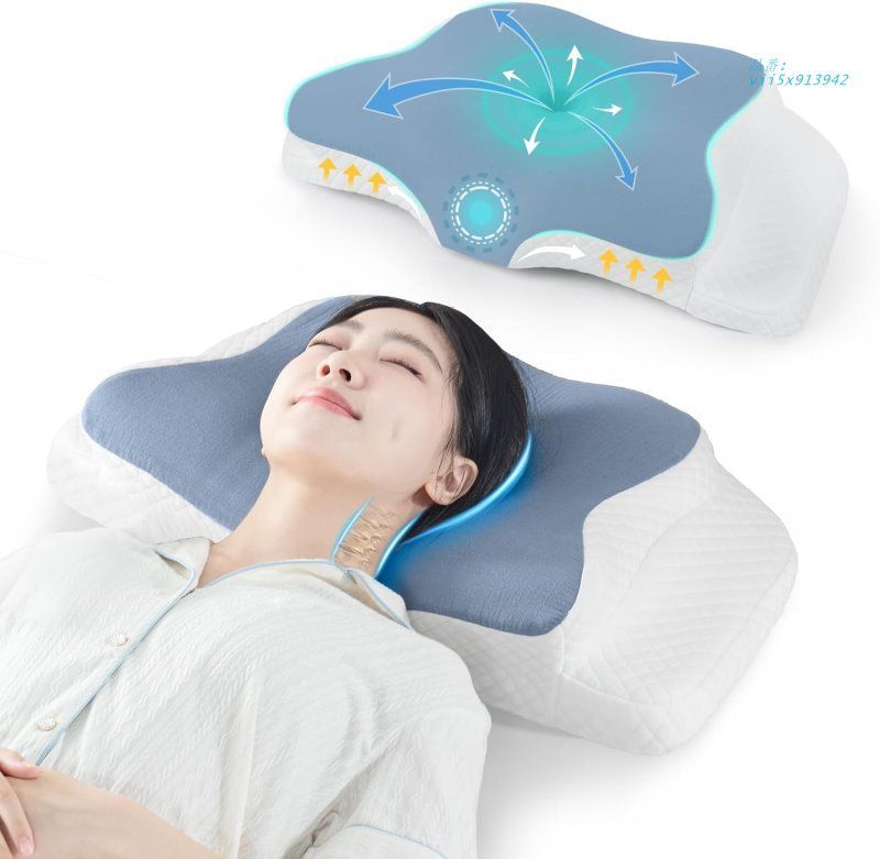 Mkicesky 立体設計 頚椎保護枕 高品質低反発枕 いびき防止 頸椎型枕